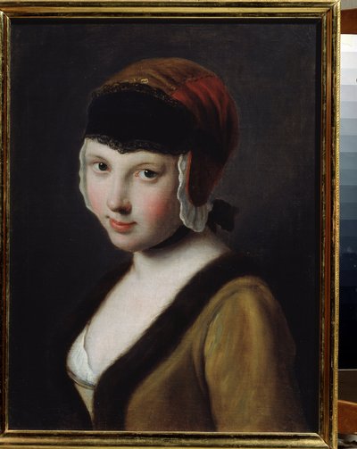 Ein Mädchen mit schwarzer Maske von Pietro Antonio Rotari